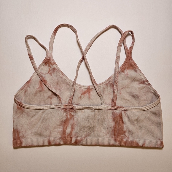 Me to We pink tie dye ribbed stretch nylon crop tank top size XS/S US - Picture 4 of 6